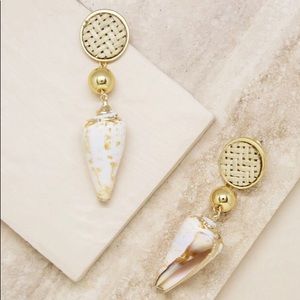 Ettika Nautical Shell & 18k Gold Plated Earrings